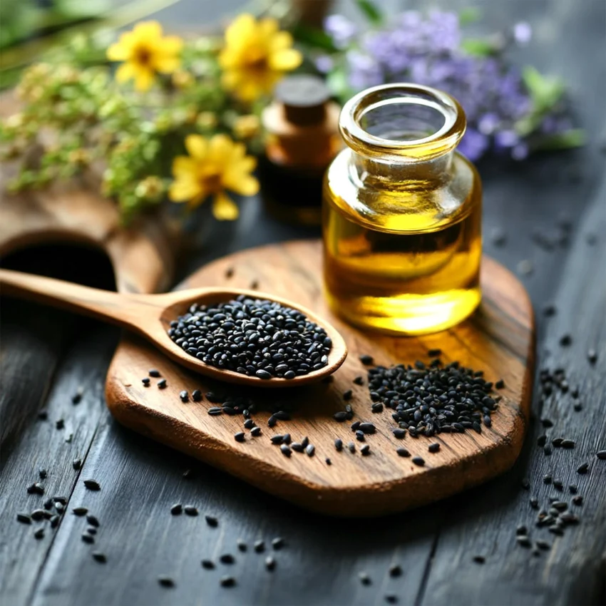 زيت مع حبة البركة، صورة توضيحية